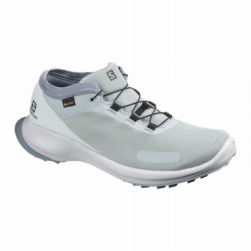 Salomon Singapore Mens Trail Running Shoes - SENSE FEEL GTX Grey | 78256-WPST